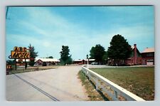 Castleton NY-New York, ABC Brick Motel Classic Cars, Advertising Chrome Postcard picture