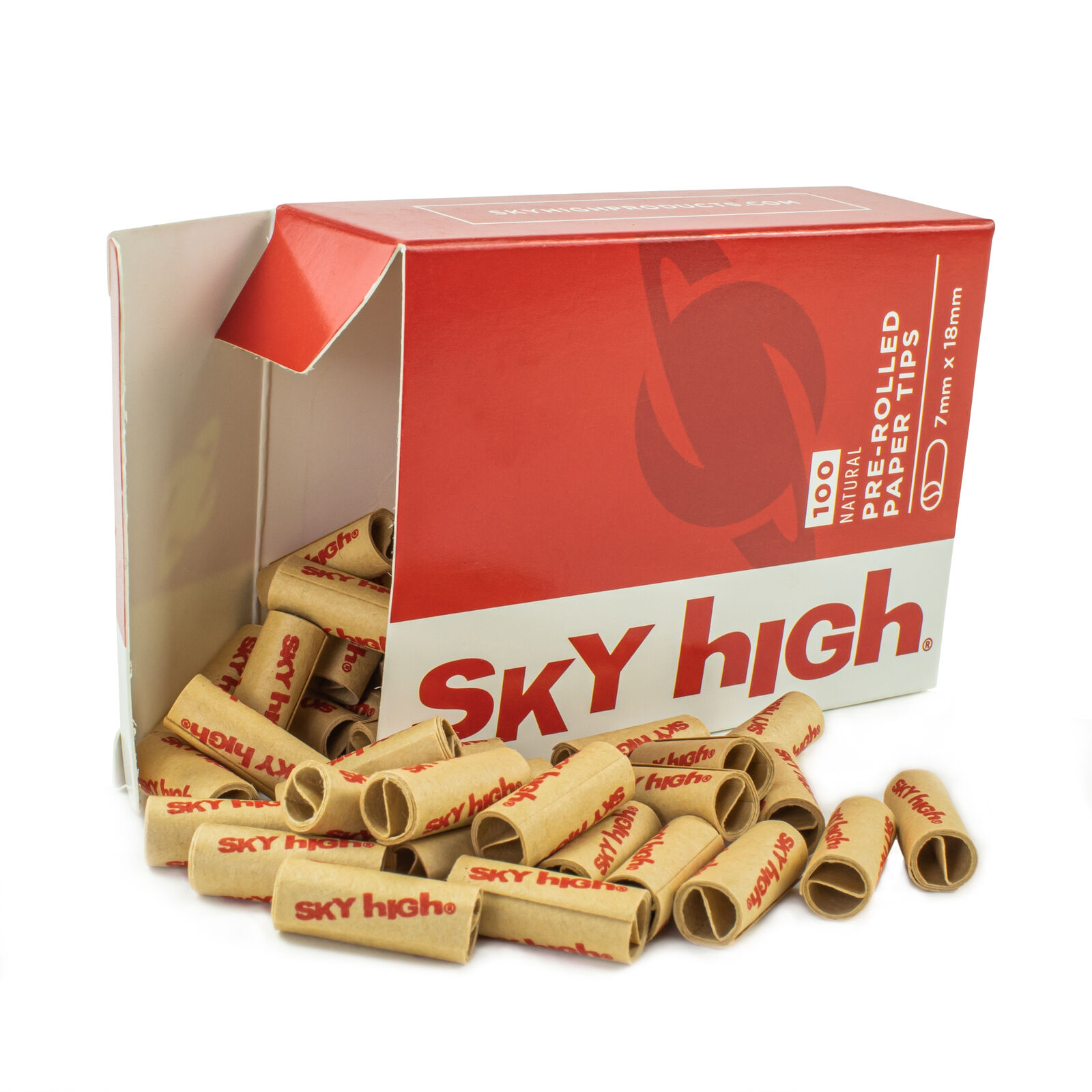 Sky High Pre-Rolled Cigarette Filter Tips 7mm x 18mm - 100 Tips