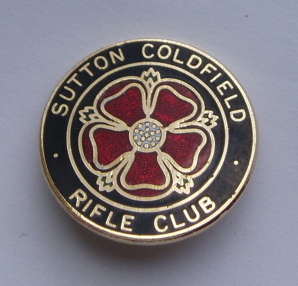 SUTTON COLDFIELD RIFLE CLUB Metal & Enamel Badge SUPERB CONDITION