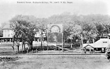 Franklin House & Railroad Depot Highgate Springs Vermont VT Reprint Postcard picture