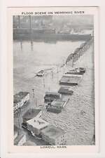 MA, Lowell - Flood scene on Merrimac River- Tichnor Bros postcard picture