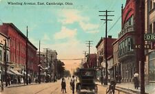 Wheeling Avenue, East, Cambridge, Ohio Vintage PC Posted 1914 picture