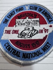 NOS Vintage The Early Ford V-8 Club Of America Bristol 91 Cloth Patch picture