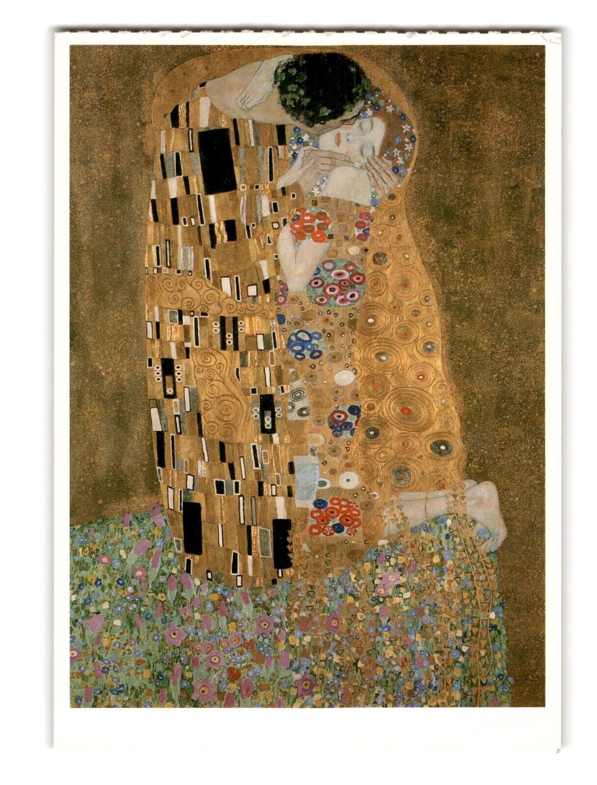 The Kiss, 1907-1908 Gustav Klimt Vintage Chrome Postcard