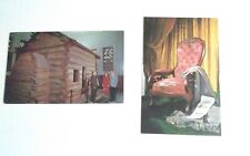 Abraham Lincoln Log Cabin And Death Chair Postcards picture