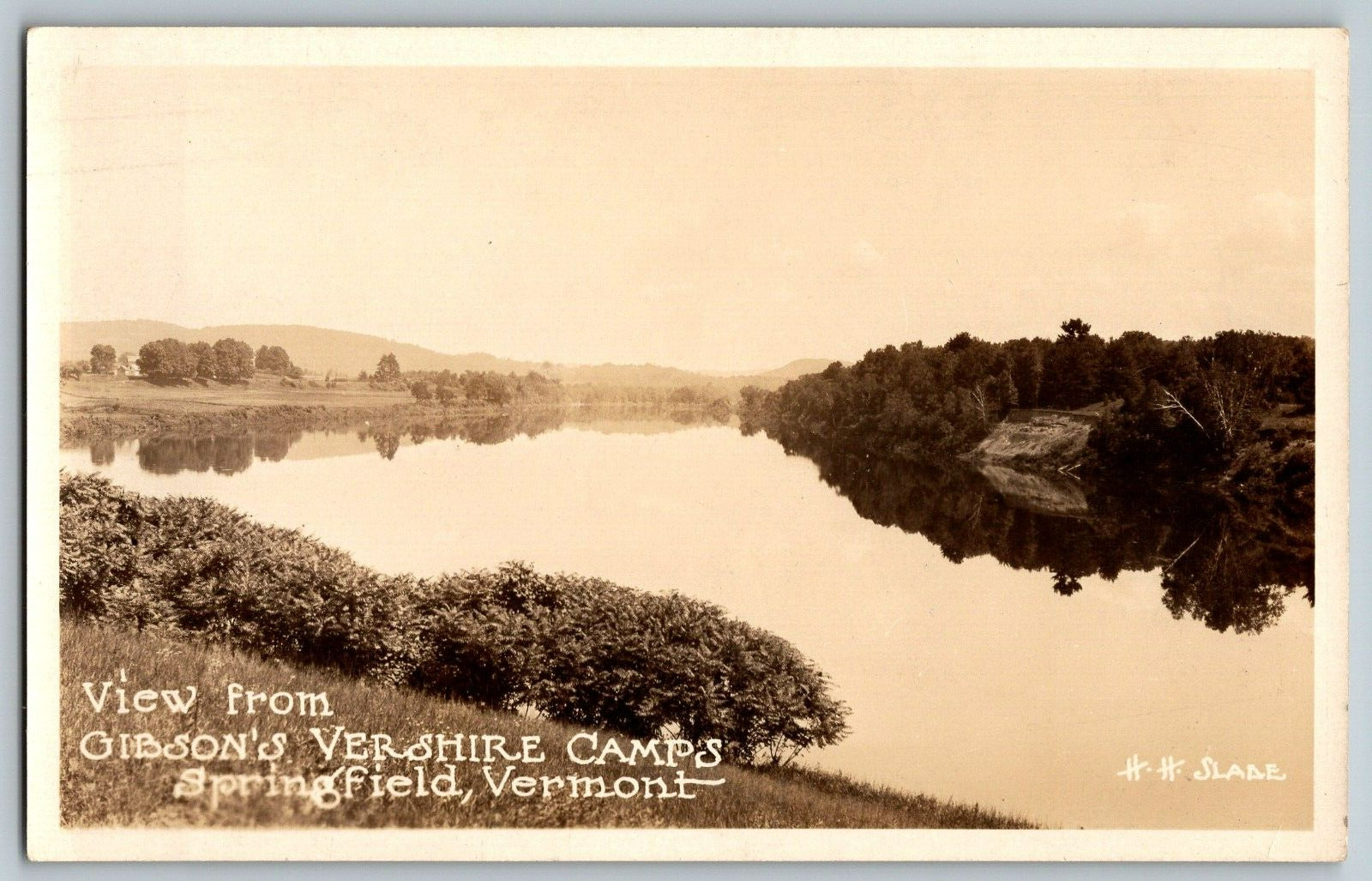 RPPC Vintage Postcard - Springfield, Vermont - Gibson's Vershire Camps