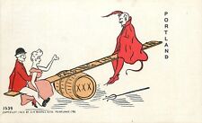 Artist D. M. Averill 1905 Raising the Devil in Portland Krampus swing couple picture