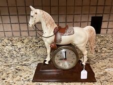 Vintage Hartland Victor Alabaster Horse Over Clock W/Brown Stained Mane/Tail #5 picture