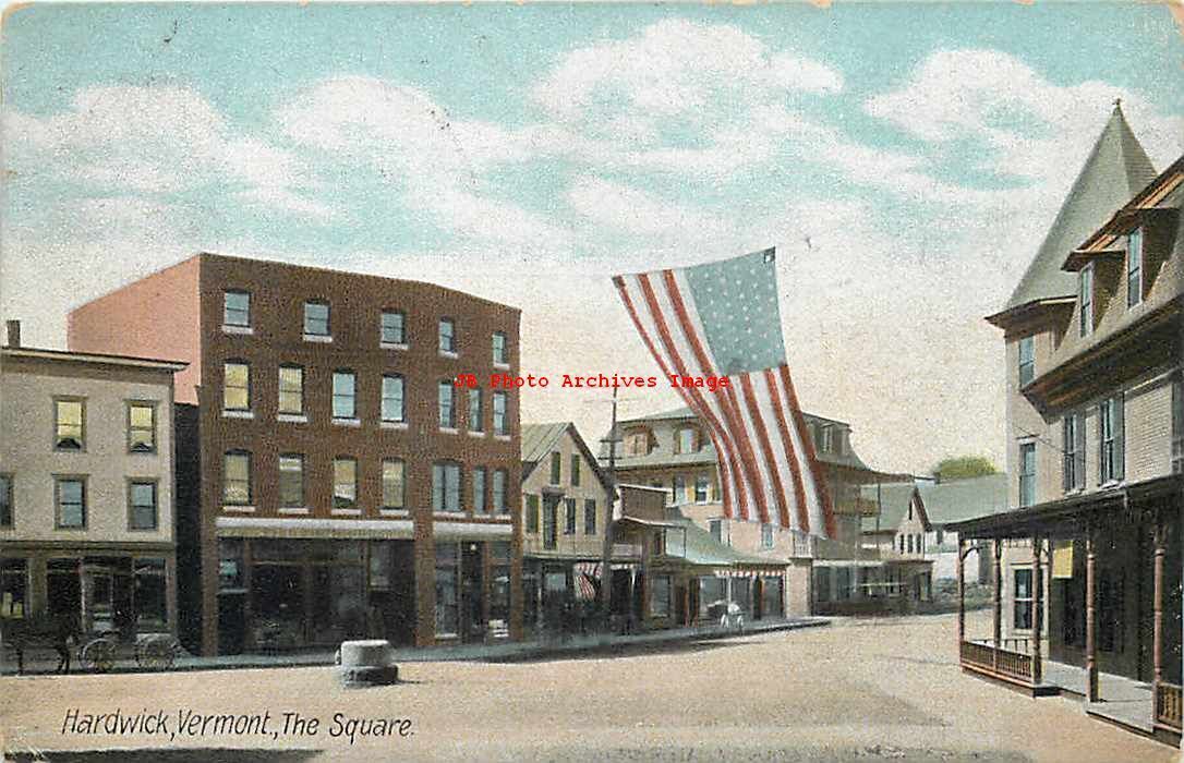 VT, Hardwick, Vermont, Square, Business Section, 1912 PM,Hugh C Leighton No 4583