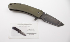 South Paw Knives Ira Mark Lipson Folder Knife OD Green Tanto Blade picture