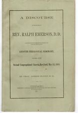 1863 Funeral of Rev. Ralph Emerson, Andover Theological Seminary Pamphlet picture