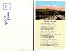 No'th Ca'lina poem Bert Braley NC Postcards unused 51644 picture