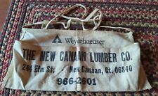 Vintage The New Canaan Lumber Co. Connecticut Advertising Hardware Nail Apron picture