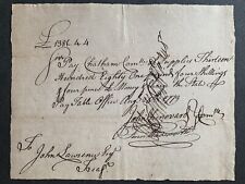OLIVER WOLCOTT JR 1779 Connecticut Promissory Note Revolutionary War Document picture