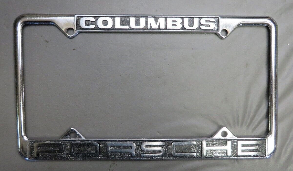 Columbus Porsche Audi 1960\'s 1970\'s Vintage License Plate Frame - Bakersfield CA