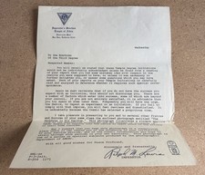 SIGNED LETTER FROM Ralph M Lewis Imperator Sanctum Temple of Alden Rosicrucian picture