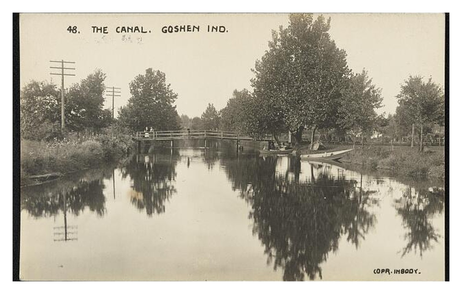 Goshen Indiana Canal Standard Postcard