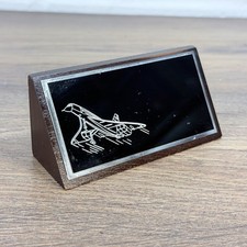 Vintage Concorde Aircraft Engraved Wooden Desk Plaque Aviation Memorabilia picture