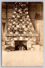Real Photo Postcard Stone Fireplace 1913 RPPC South Fairlee VT picture
