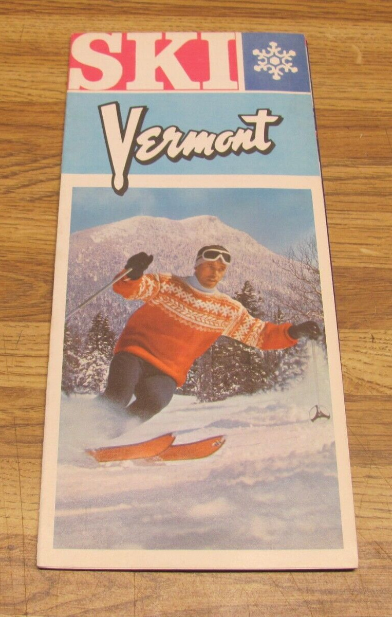 Vintage 1960s SKI VERMONT Travel Brochure KILLINGTON STRATTON MT SNOW 40 Resorts