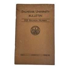 Dalhouse University Bulletin 1929 Reunion Number Halifax, N.S. Vintage Ephemera picture