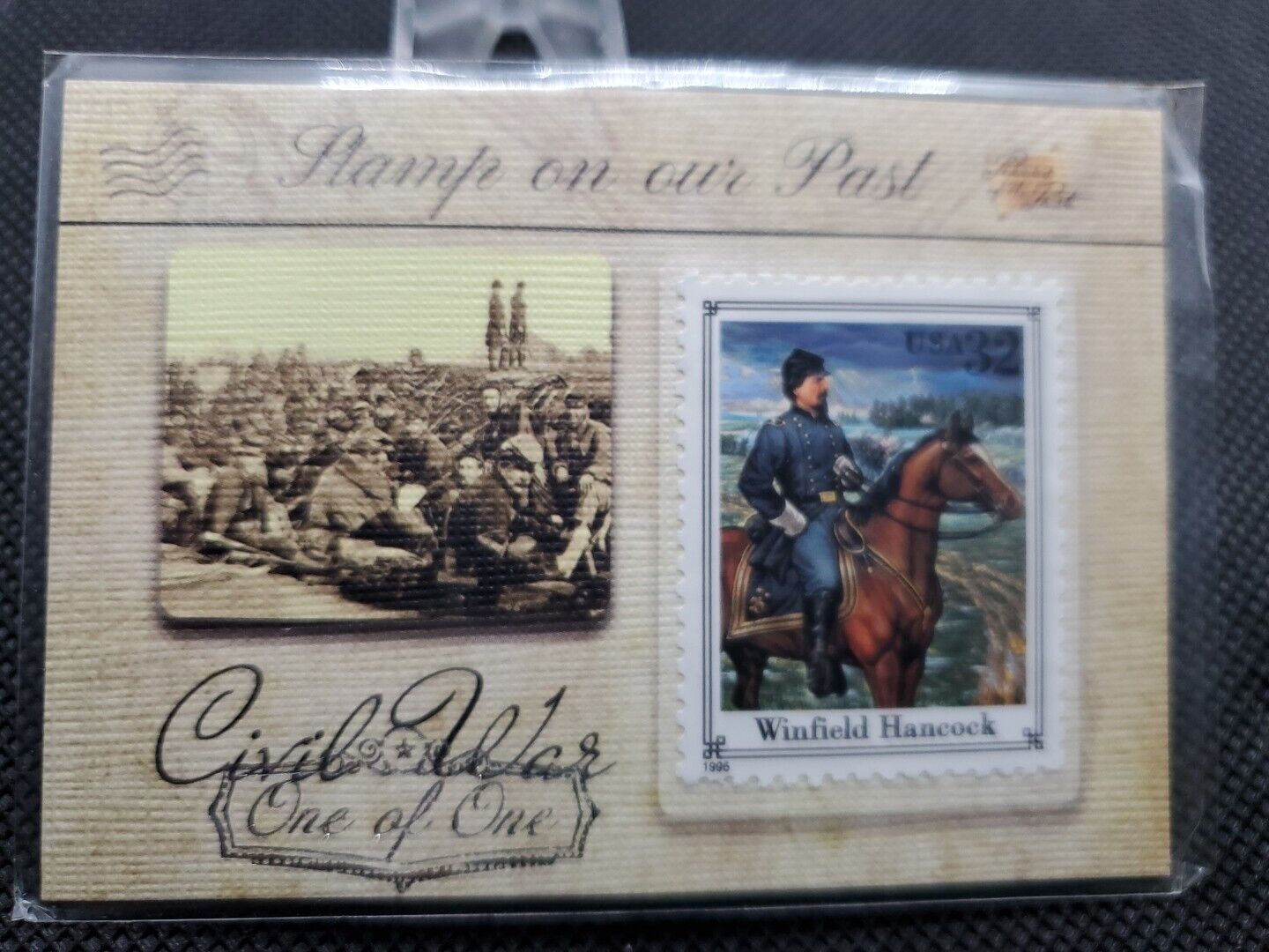 2018 Pieces Of The Past Civil War Relic Stamp Hancock 1/1 One of One