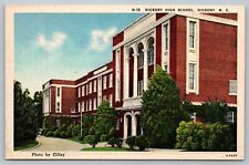 Postcard Hickory High School Hickory By Cilley NC Linen North Carolina  picture