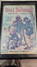 Original 1909 Bull Durham Tobacco A Royal Victor Advertising Sign Lithograph picture