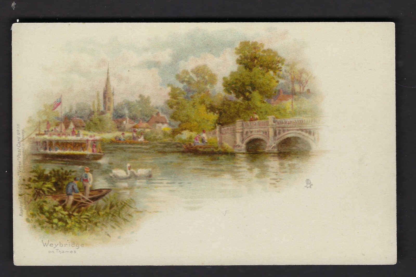VINTAGE POST CARD WEYBRIDGE on THAMES, U.K. (NEW) VINTAGE POST CARD WEYBRIDGE on THAMES, U.K. (NEW)