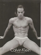 1995 Calvin Klein Mens Underwear -Young Buff Male Model - Vintage Print Ad Photo picture