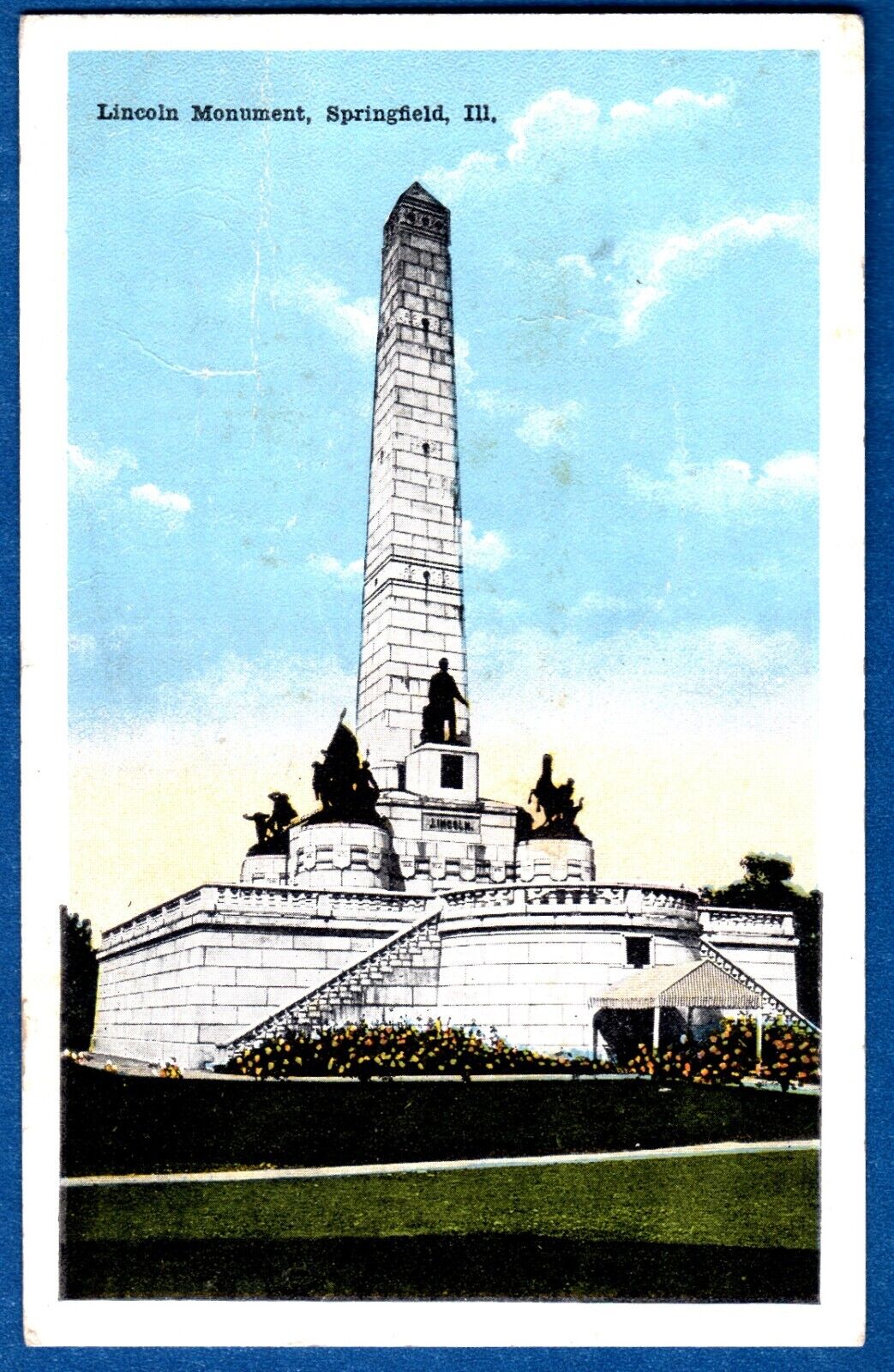 Postcard, Springfield IL. Lincoln Monument, 1912, Posted