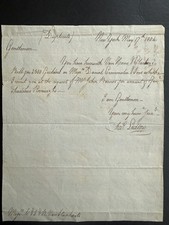 1804 Charles Ludlow Letter to Holland Land Company Financiers Willem and Jan picture