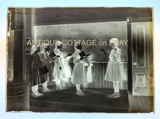 1904? antique PLAINFIELD ct GLASS NEGATIVE photo SCHOOL STUDENTS at CHALK BOARD picture