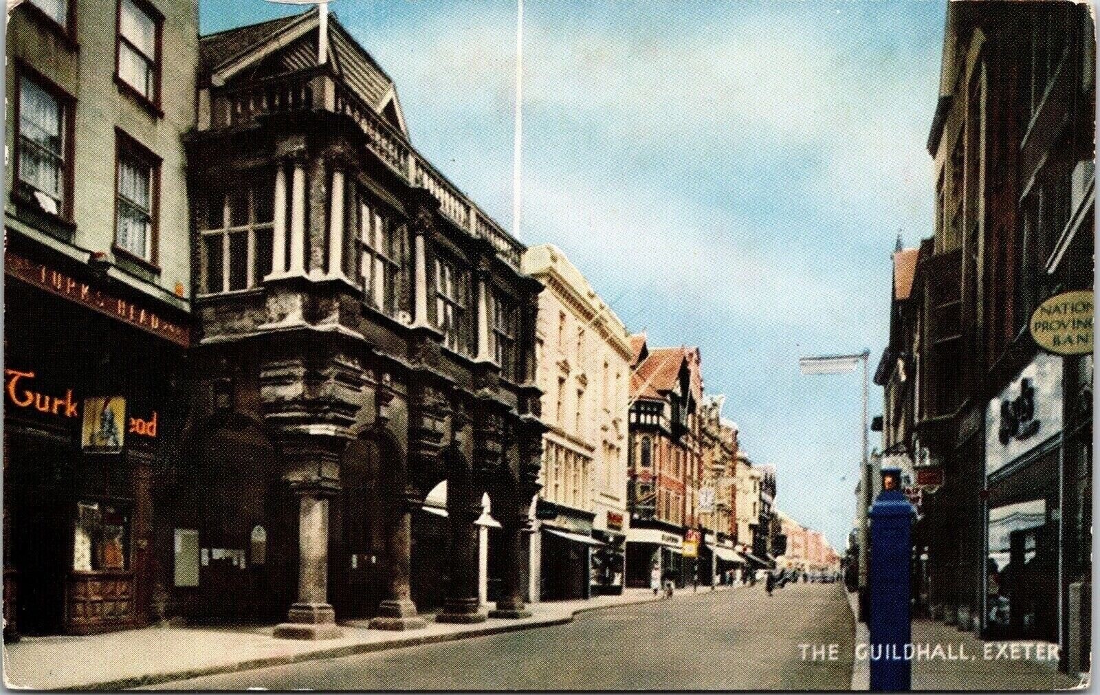 Guildhall Exeter Salmon Series Cameracolour Unposted Vintage Postcard Guildhall Exeter Salmon Series Cameracolour Unposted Vintage Postcard