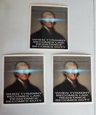 Thomas Jefferson STICKERS 3 pack LOT Anti Tyranny Pro Liberty Anarcho-Capitalism picture