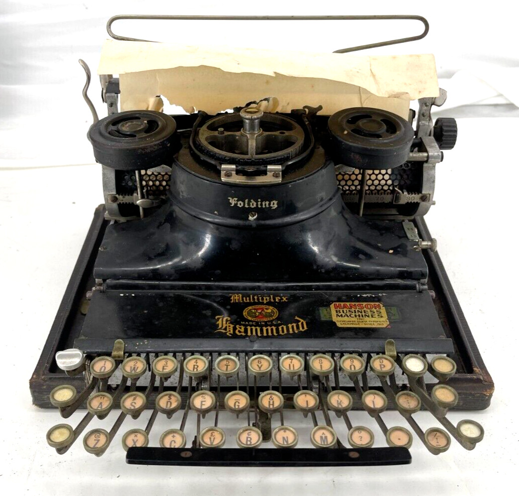 Antique Hammond Folding Multiplex Typewriter 1921 Model 26 # F239661 Antique Hammond Folding Multiplex Typewriter 1921 Model 26 # F239661