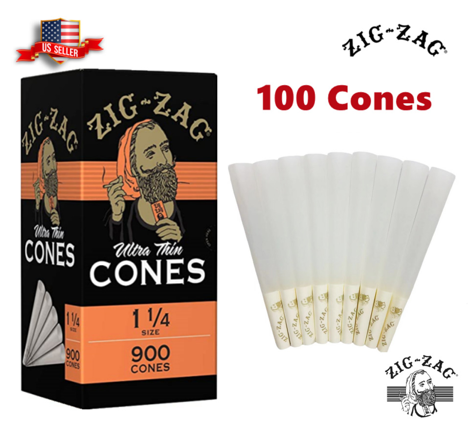 Zig-Zag® Ultra Thin Paper Cones 1 1/4 Size 100 Pack & Fast Shipping