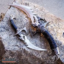 2pc  MEDIEVAL KARAMBIT CLAW Knife Twin Set FIXED BLADE DAGGERS Sheath Included picture