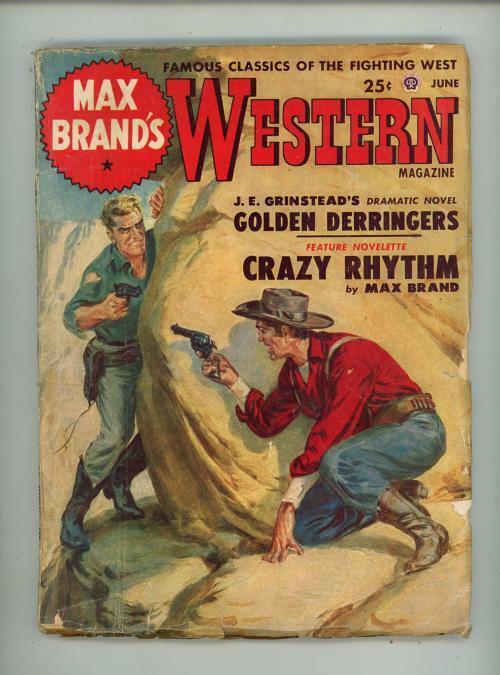 Max Brand\'s Western Jun 1950 pulp Robert E. Howard, Saunders cover