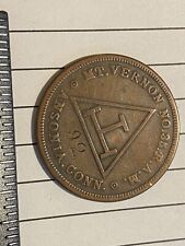 VINTAGE MASONIC MEDAL TOKEN - MT. VERNON CHAPTER #35, ANSONIA, CONNECTICUT picture