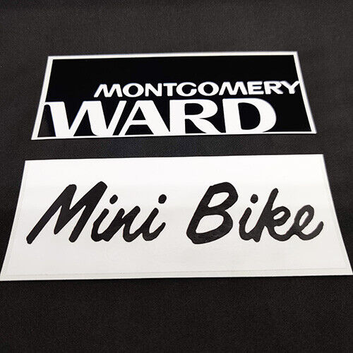 Set of 2 Montgomery Ward Mini Bike DECALS, 2\