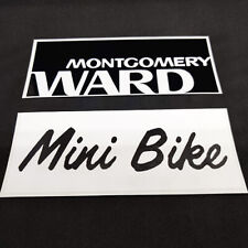 Set of 2 Montgomery Ward Mini Bike DECALS, 2