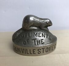 Danville Stove Co. Beaver Cast Iron Paperweight  Danville PA Figural Advertising picture