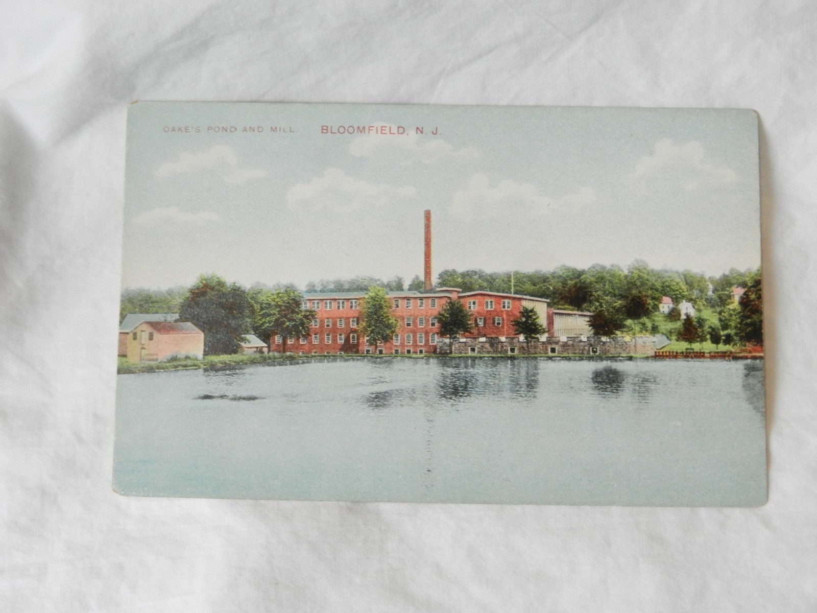 Postcard Oakes Pond and Mill Bloomfield, NJ unposted Postcard Oakes Pond and Mill Bloomfield, NJ unposted