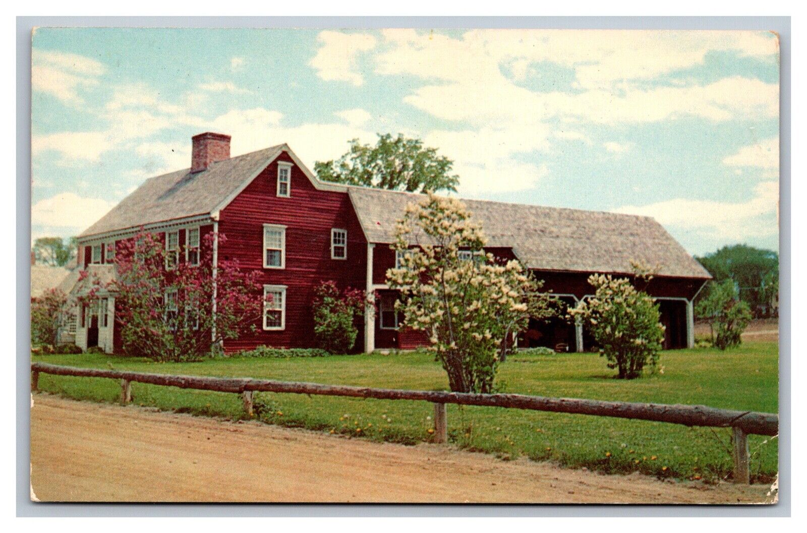 Shelburne, VT Vermont, Cavendish House Museum, Chrome Postcard Posted 1957