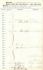 Morris and Essex Rail Road Co. Ledger Sheet signed by Moses Taylor - Autographed picture
