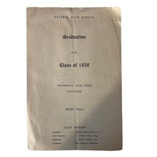 1959 Bristol High School Graduation Program Muzzy Field Connecticut Class Names picture