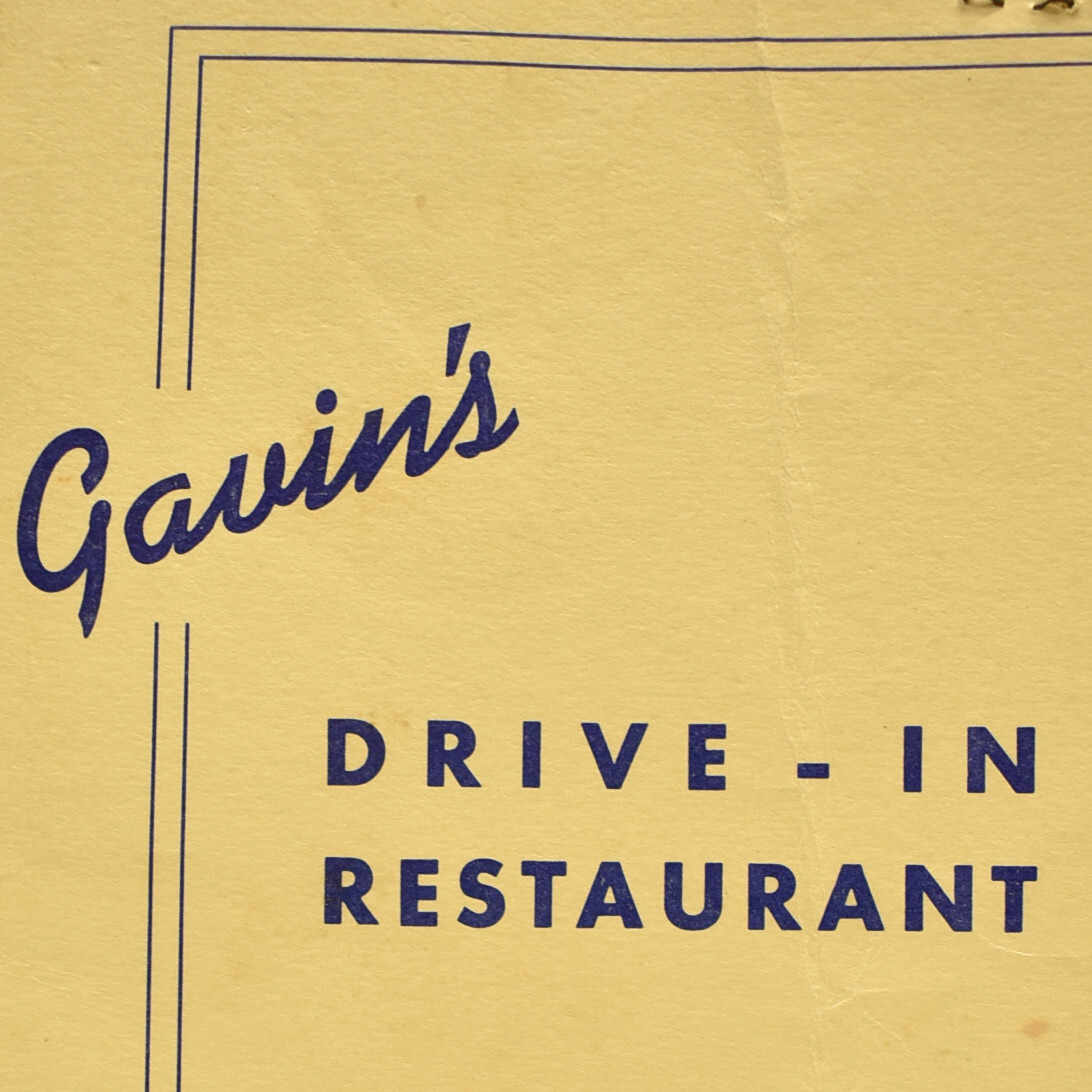 1950s Gavin\'s Drive-in Restaurant Menu US Highway 31-E Jeffersonville Indiana #2 1950s Gavin\'s Drive-in Restaurant Menu US Highway 31-E Jeffersonville Indiana #2
