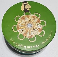 Kate Spade Lenox Bejeweled 2018 Annual Holiday Ornament Gold Plated Brand New picture