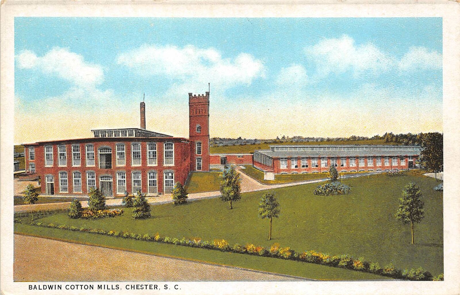 Chester South Carolina c1930s Postcard Baldwin Cotton Mills